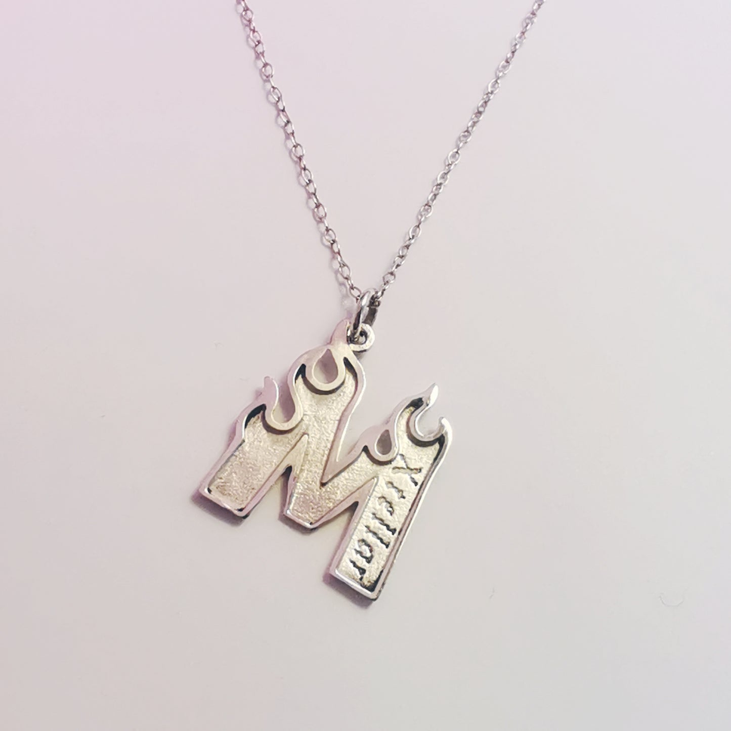 Fire Letter – Initial Necklace – Sterling Silver 925