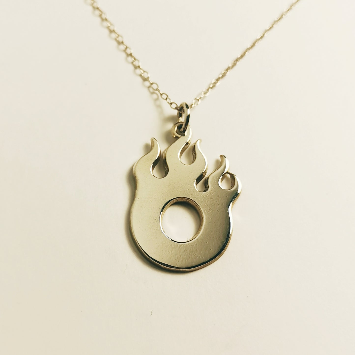 Fire Letter – Initial Necklace – Sterling Silver 925
