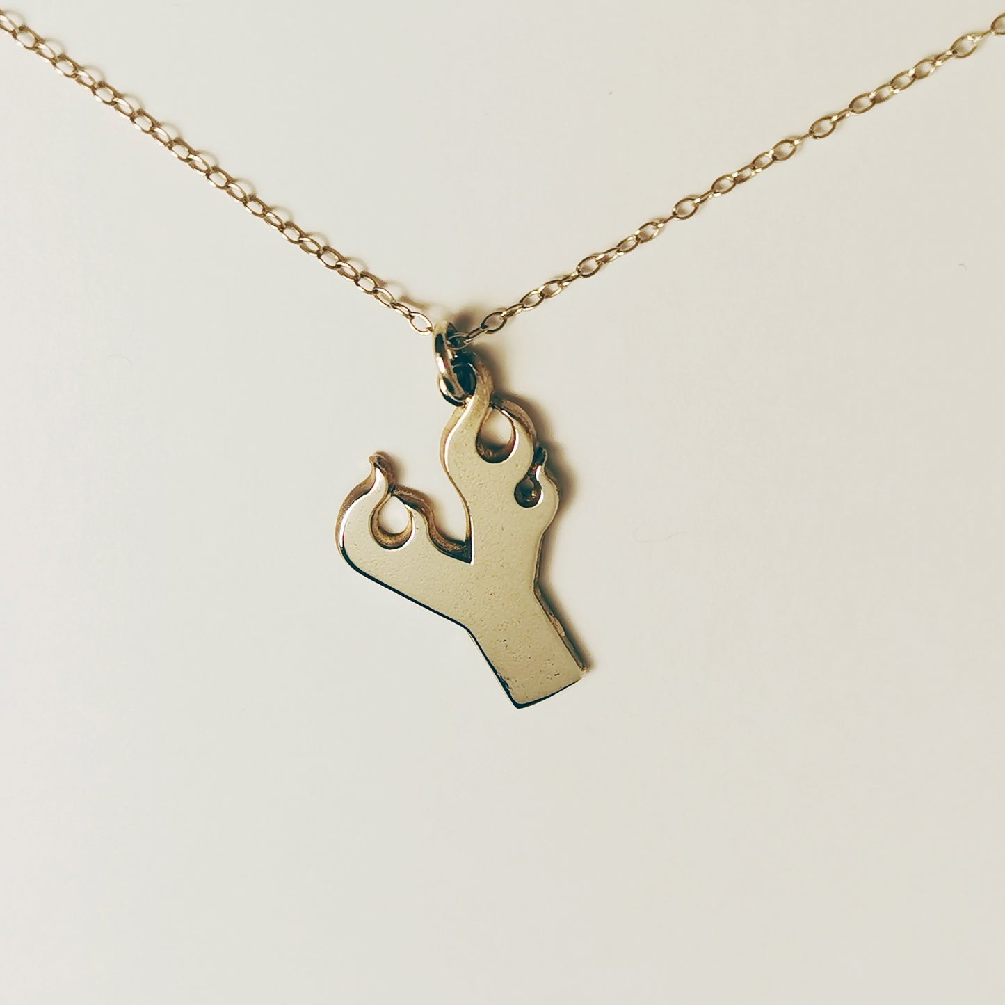 Fire Letter – Initial Necklace – Sterling Silver 925