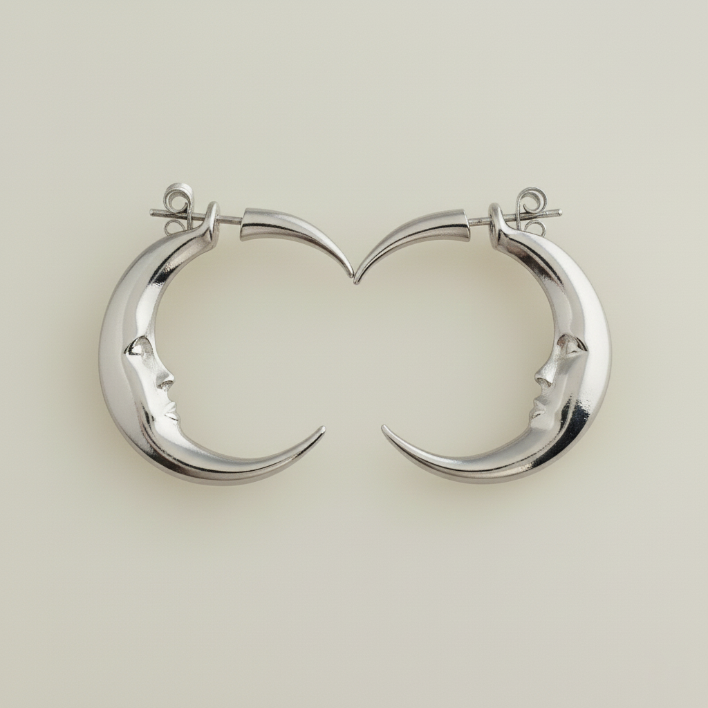 Lunática - Moon Earring - Silver 925 or Gold plated