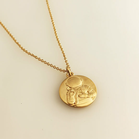 Xtellar Devotional Pendant – Astronaut Necklace – Gold-Plated
