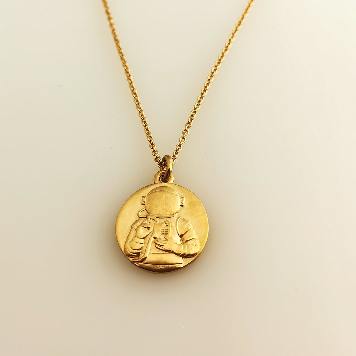 Xtellar Devotional Pendant – Astronaut Necklace – Gold-Plated