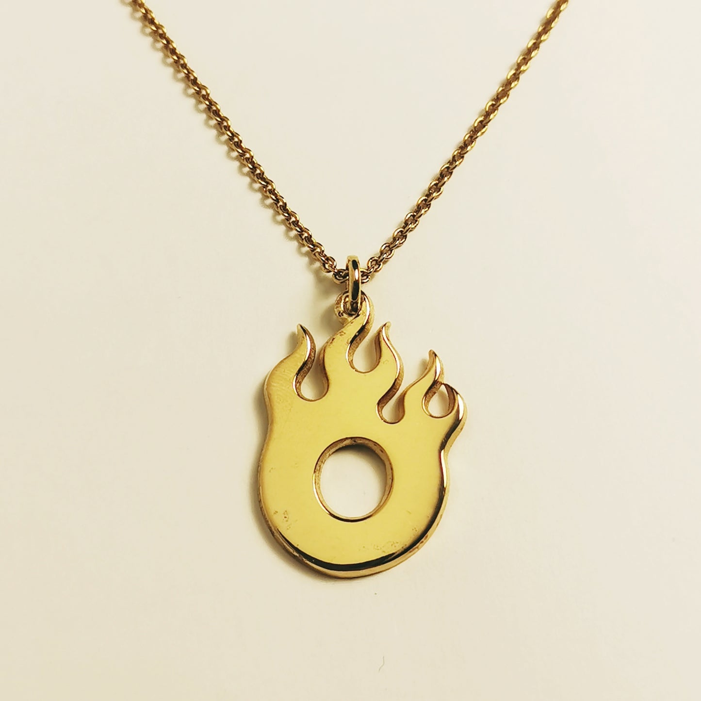 Fire Letter – Initial Necklace – Goldfilled Silver 925