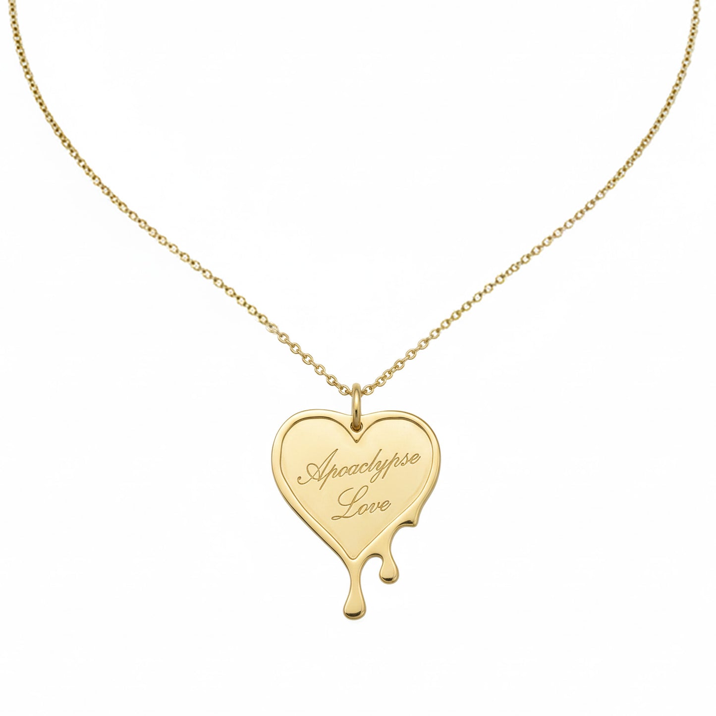 Apocalypse Love – Melting Heart Necklace – Gold-Plated Brass