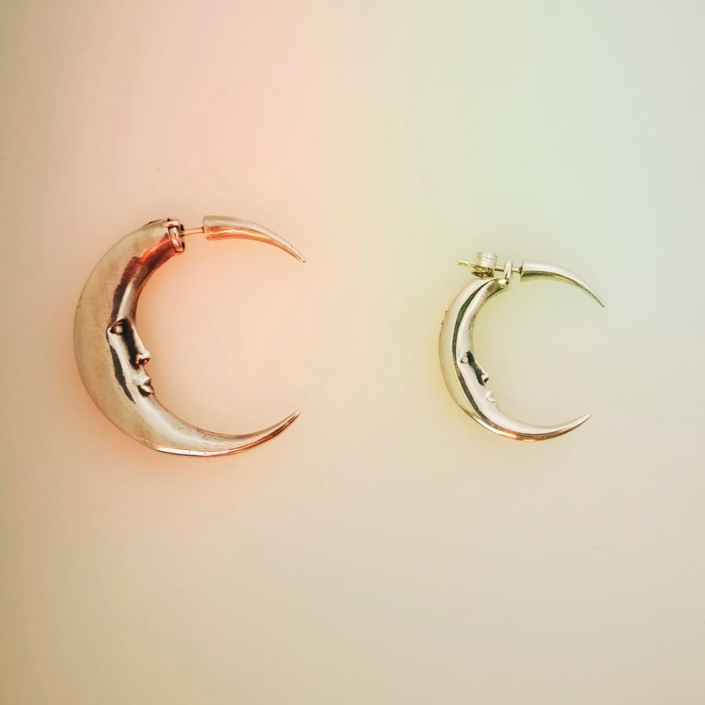 Lunática - Pendiente Luna - plata 925