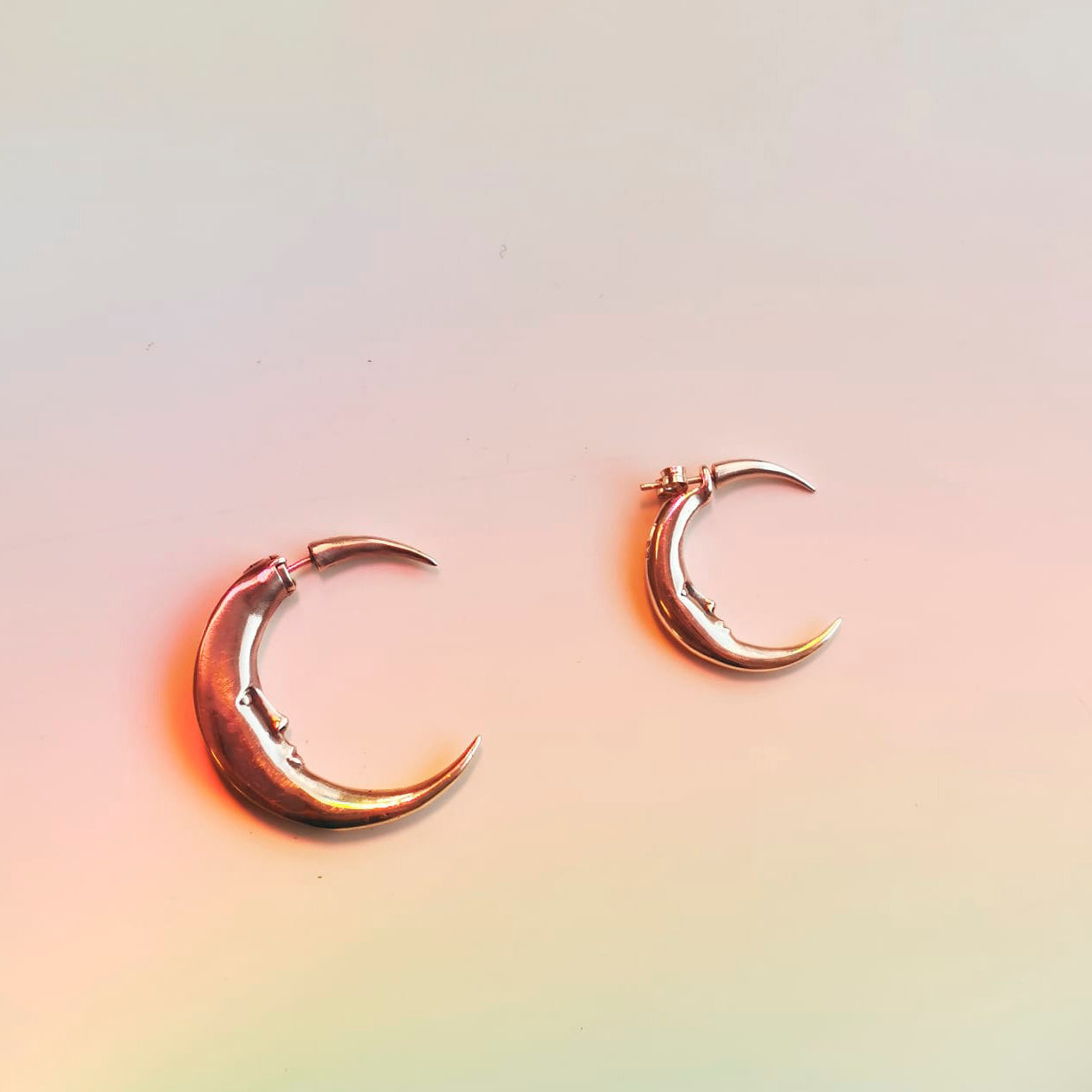 Lunática - Pendiente Luna - plata 925