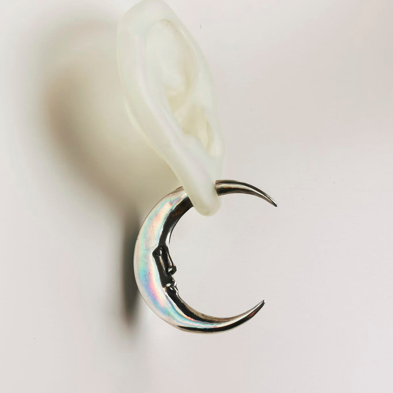 Lunática - Pendiente Luna - plata 925