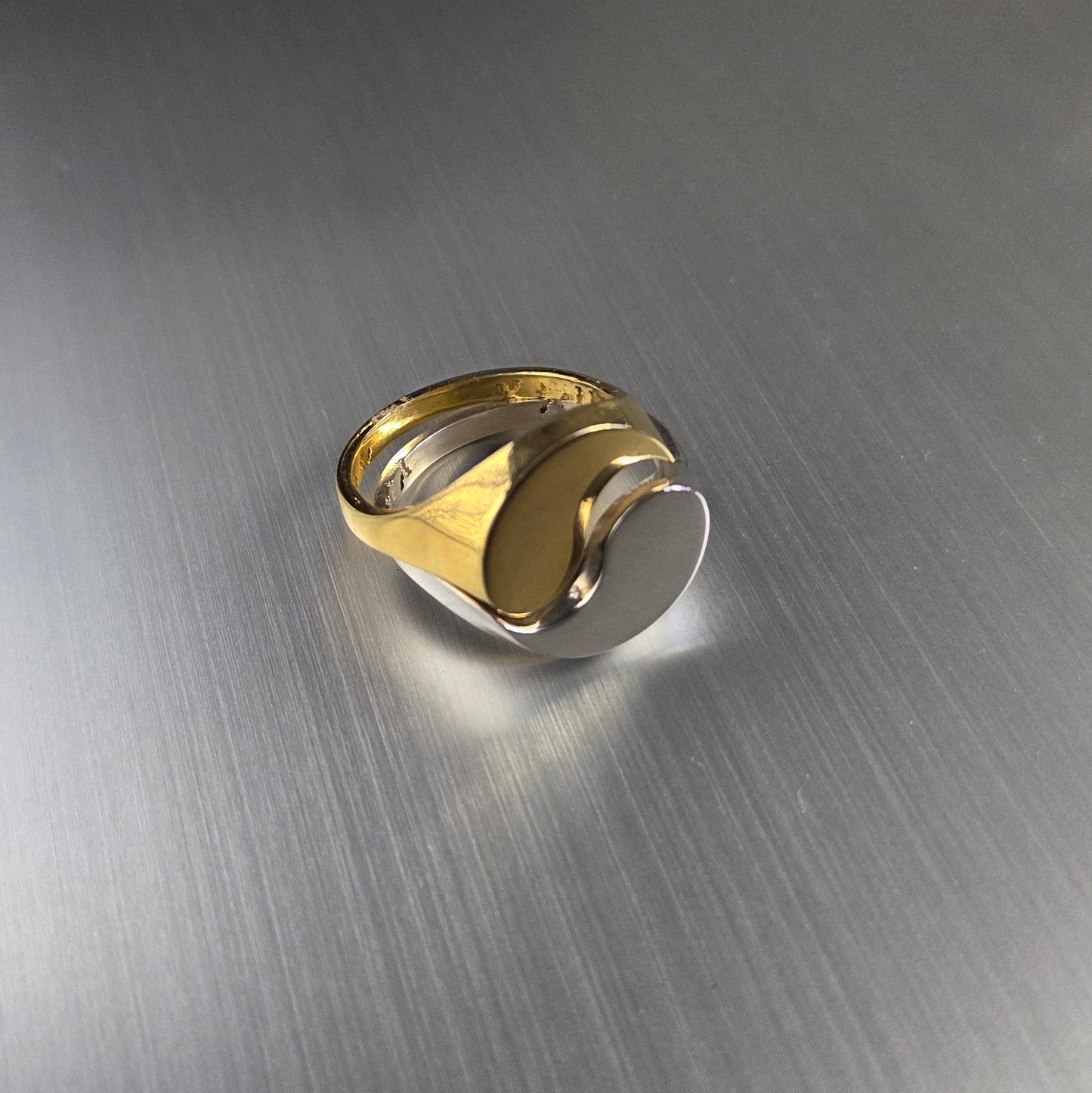 Dual – Modular Yin Yang Ring – 925 Silver & Gold-Plated Silver