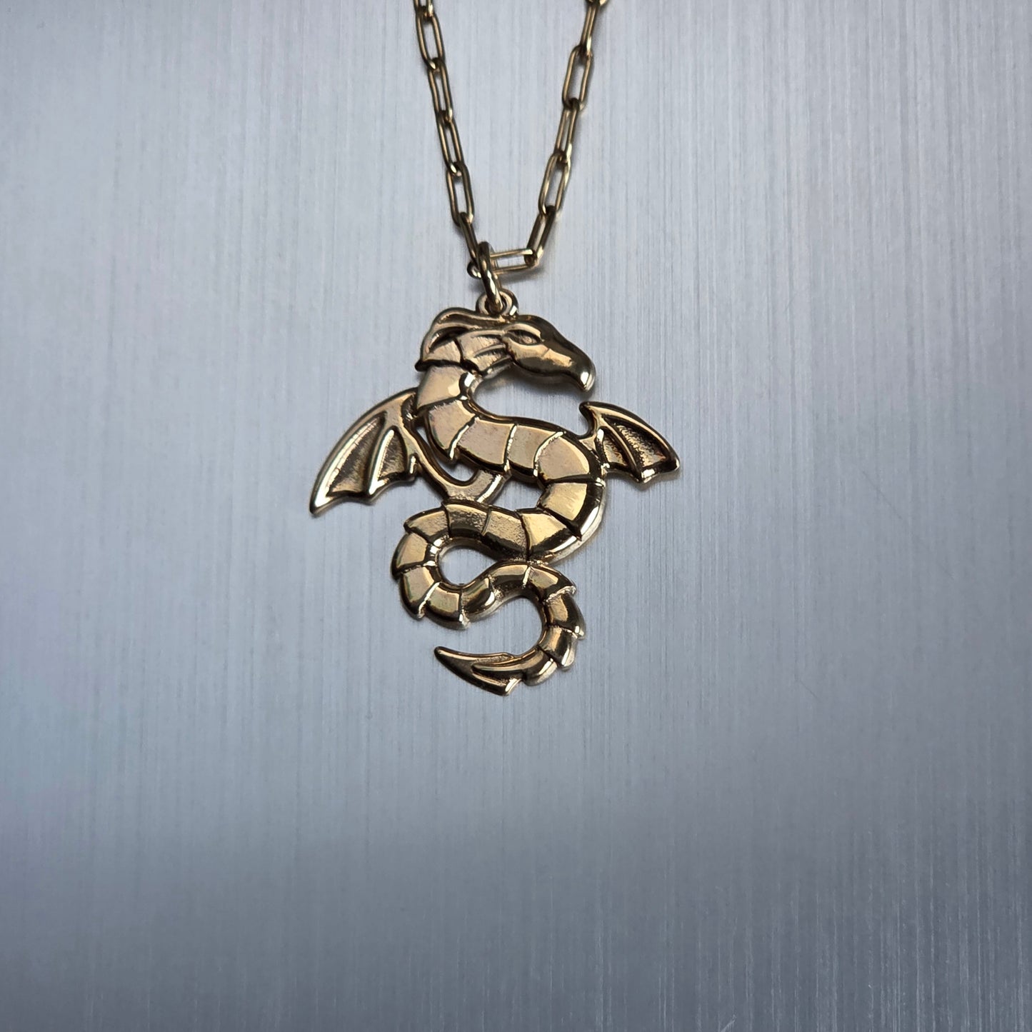 Dragon Necklace – Sterling Silver / Gold Plated Sterling Silver (3 Microns)