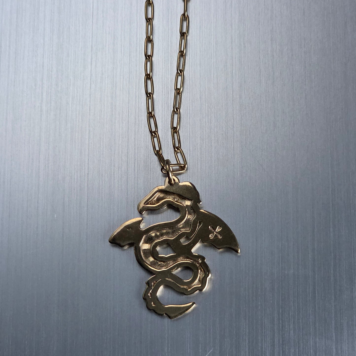 Dragon Necklace – Sterling Silver / Gold Plated Sterling Silver (3 Microns)