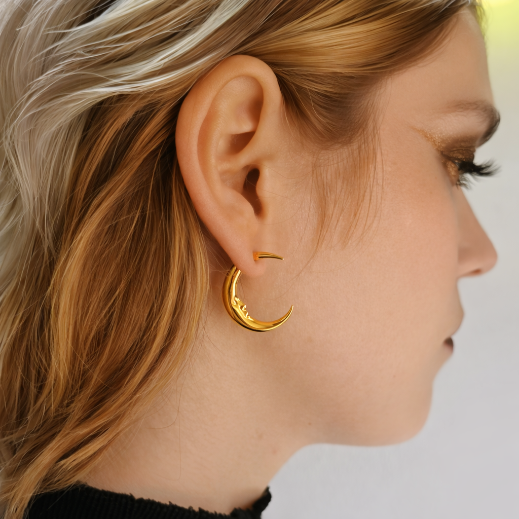 Lunática - Moon Earring - Silver 925 or Gold plated