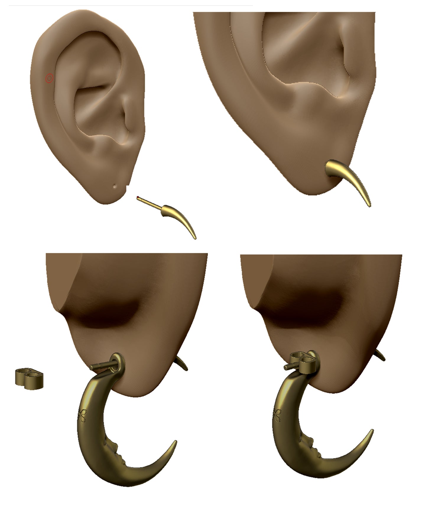 Lunática - Moon Earring - Silver 925 or Gold plated