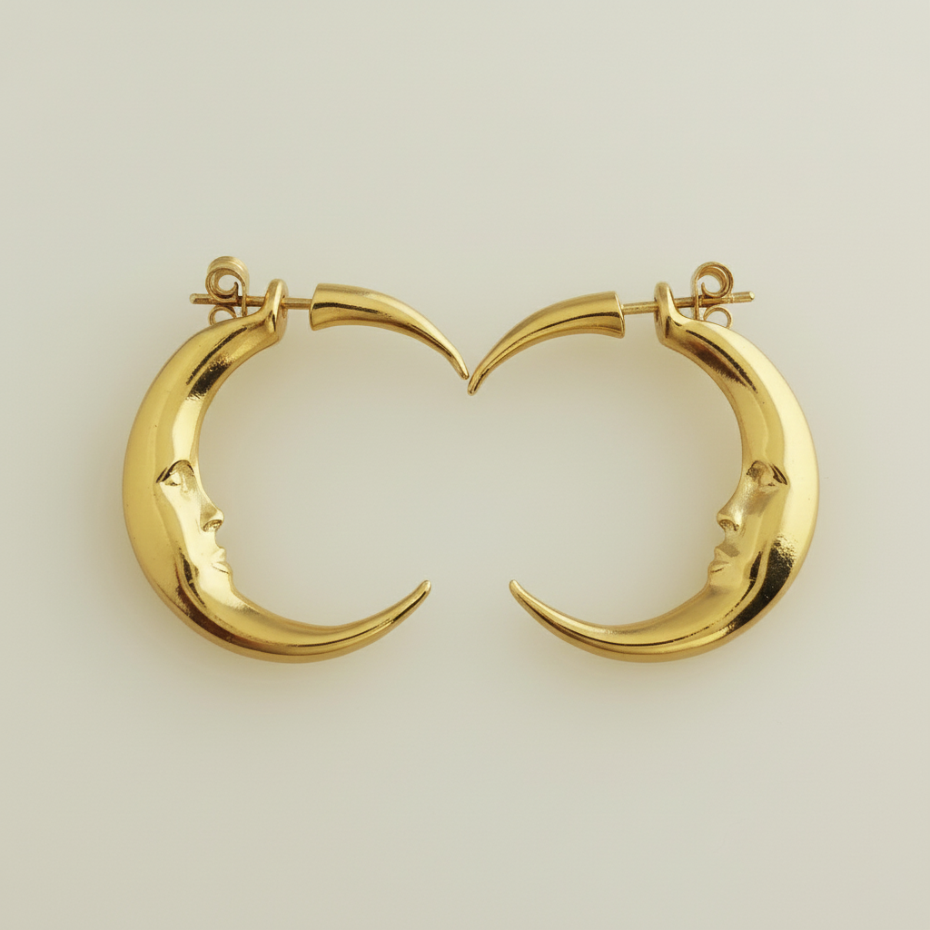 Lunática - Moon Earring - Silver 925 or Gold plated