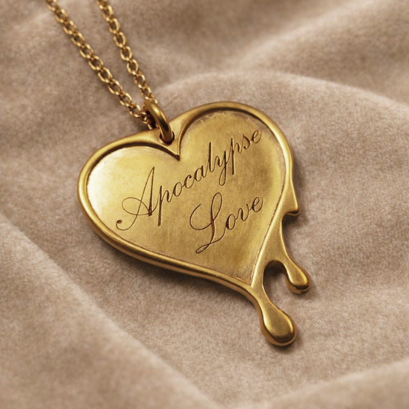Apocalypse Love – Melting Heart Necklace – Gold-Plated Brass