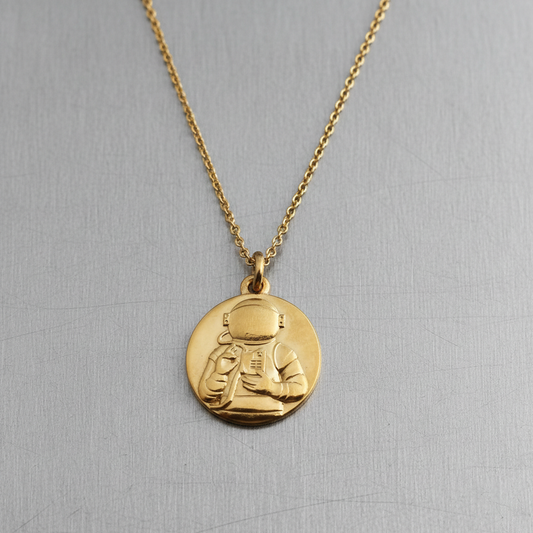 Xtellar Devotional Pendant – Astronaut Necklace – Gold-Plated