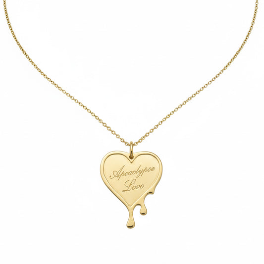 Apocalypse Love – Melting Heart Necklace – Gold-Plated Brass