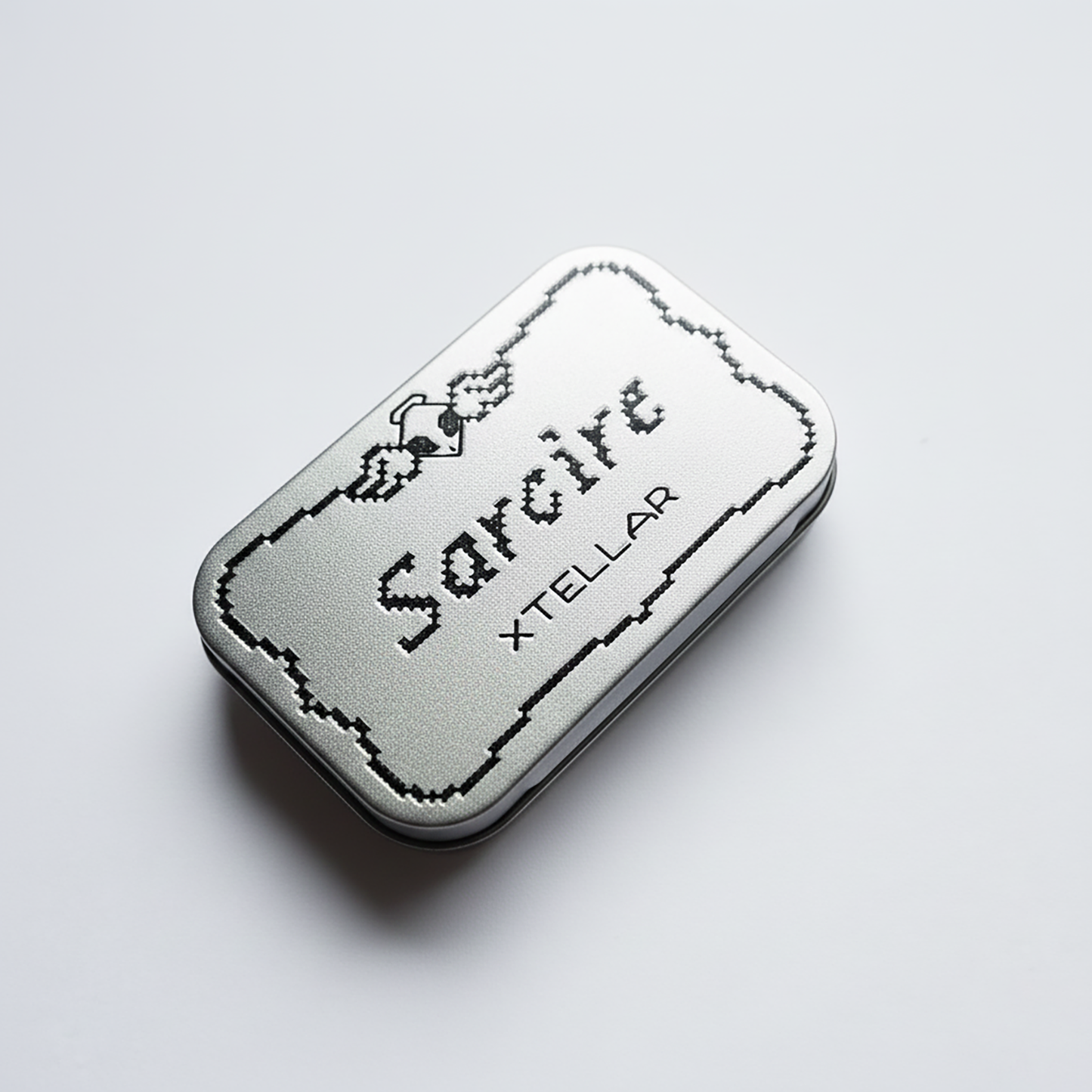 Sarcire Rectangulum – Customizable Cross-Stitch Silver Necklace