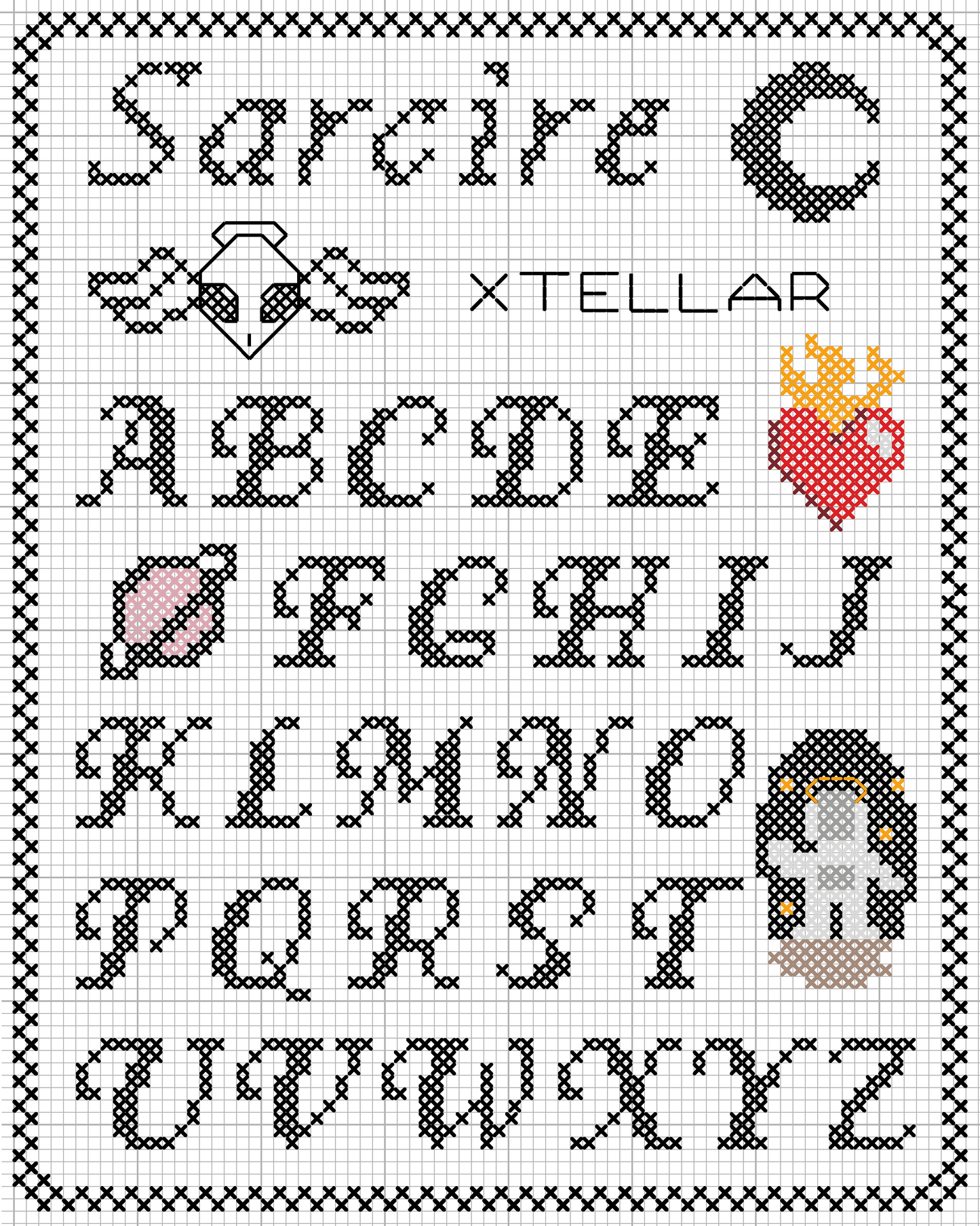 Sarcire Ovalis– Customizable Cross-Stitch Gold Plated Necklace