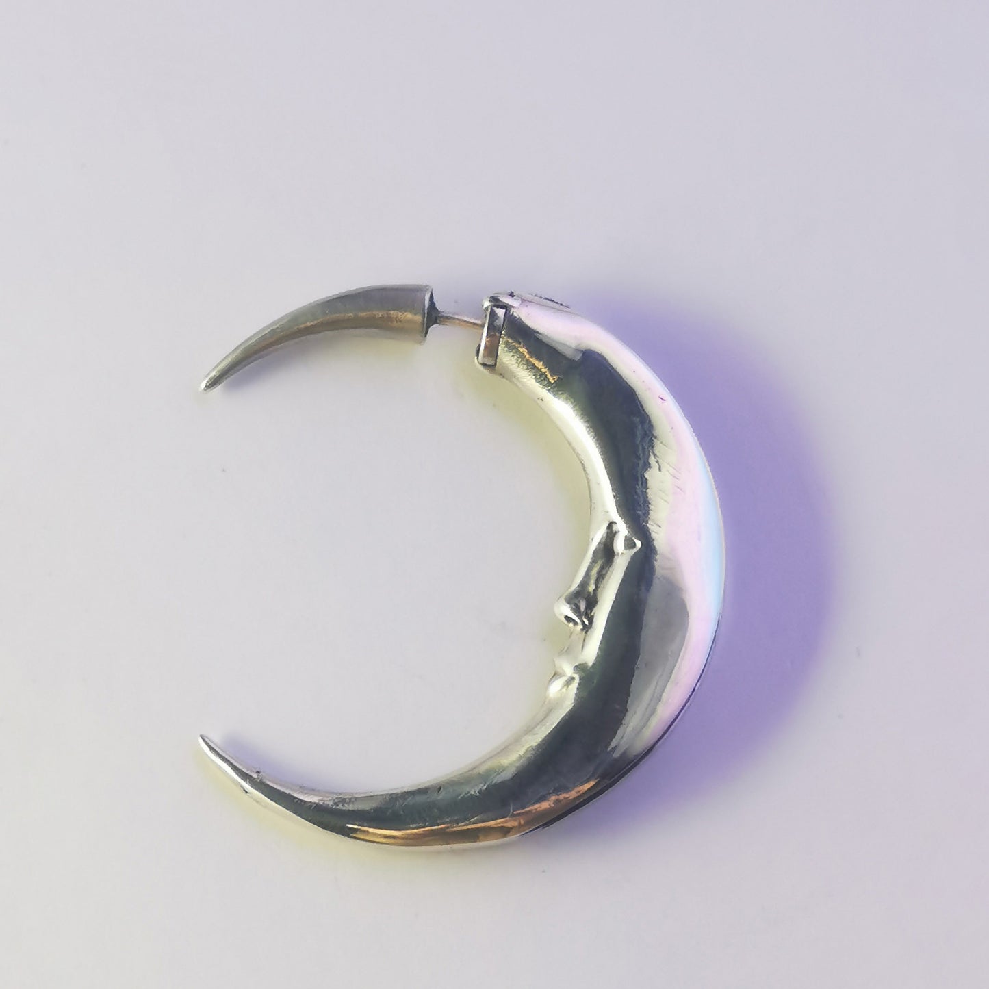 Lunática - Pendiente Luna - plata 925