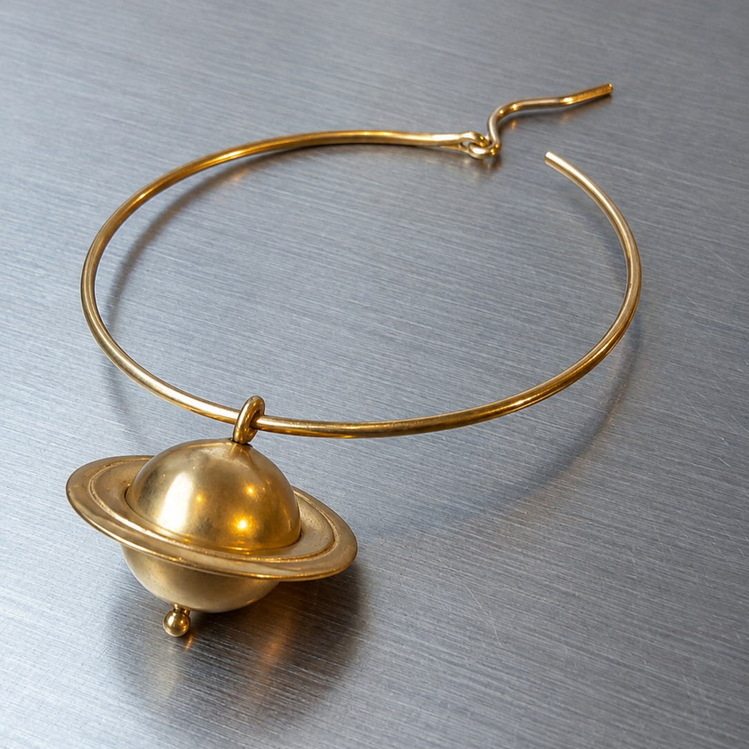 Saturn Hoop Earrings | Celestial Statement Jewelry